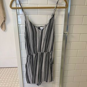 H&M Divided Black and White Shorts Romper/Jumper